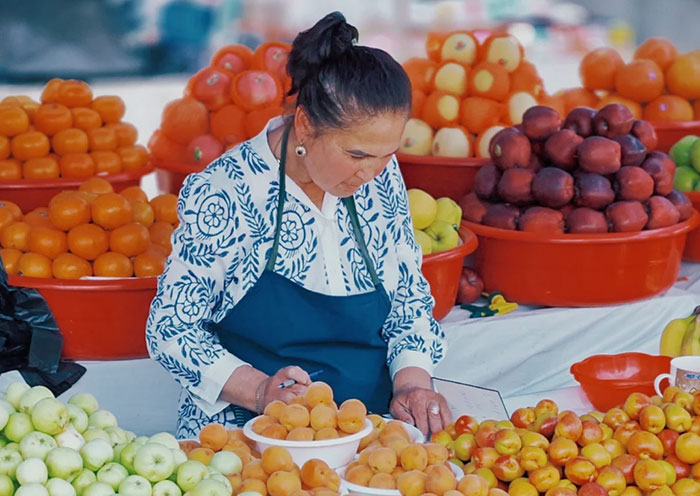撒馬爾罕的新鮮水果