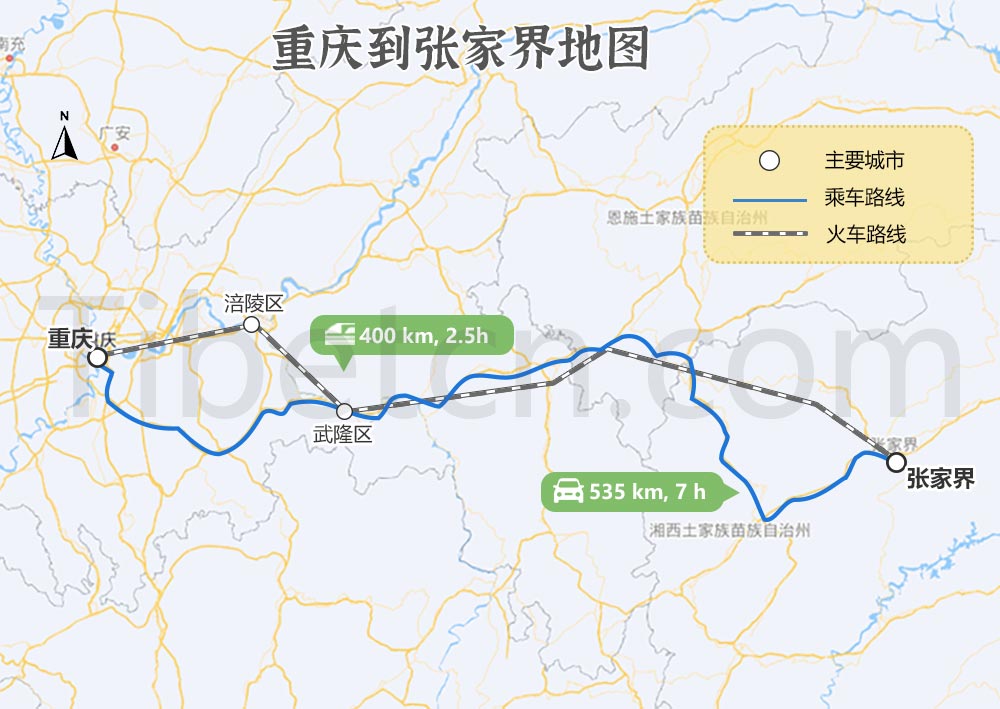 重庆到张家界交通地图 重庆到张家界交通地图