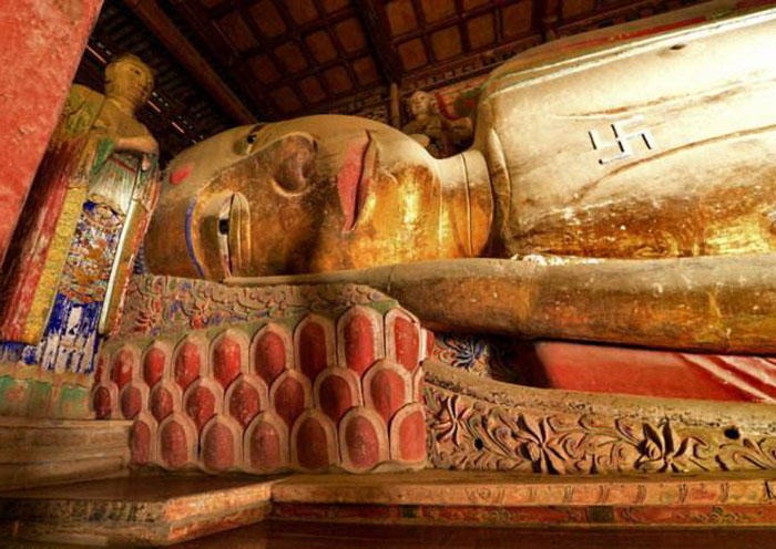 El templo de Dafo tiene el Buda reclinado más grande de China