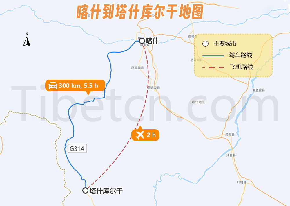 喀什到塔什库尔干交通地图 喀什到塔什库尔干交通地图