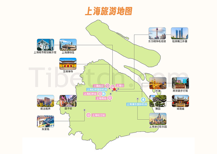 【上海地圖】上海旅游景點地圖,上海旅游路线图,上海到周边交通地图(高清版)