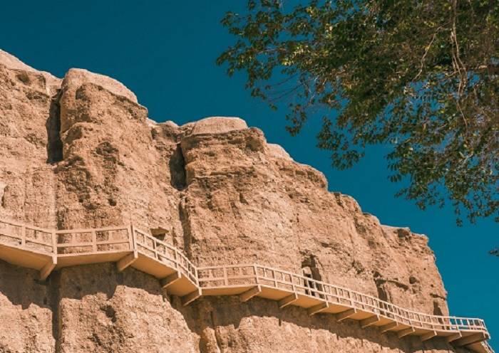 Las grutas de Yulin también son famosas por sus vívidos murales budistas.