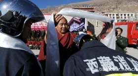 为确保西藏文物消防清静 拉萨三大寺建设消防大队