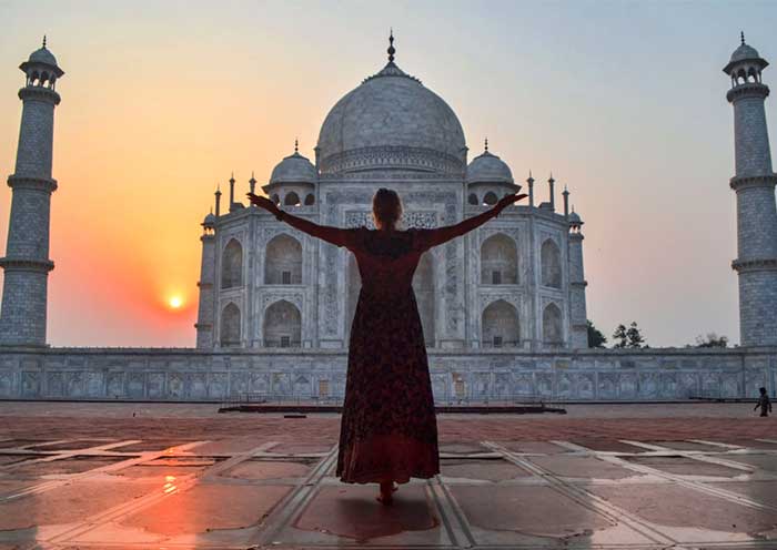 泰姬陵日落經典拍照點
