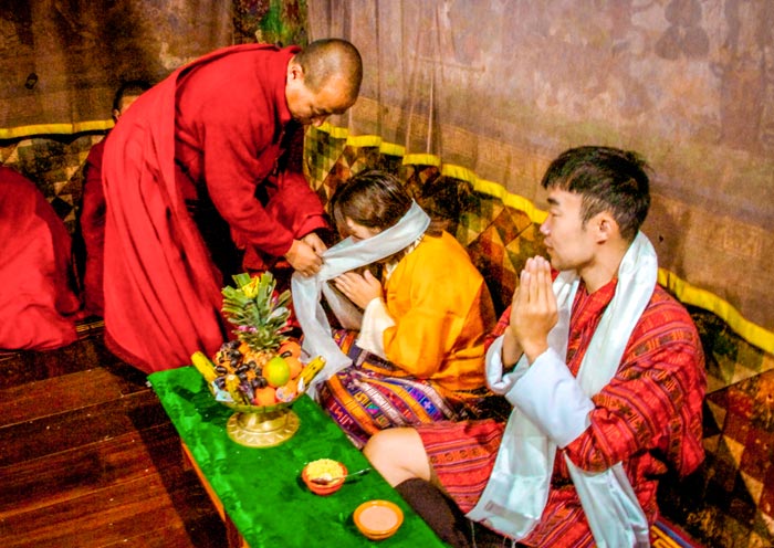 在不丹舉行浪漫婚禮