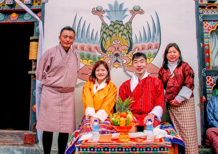 在不丹舉行浪漫婚禮