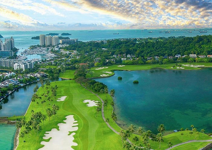 圣淘沙高尔夫俱乐部色拉蓬球场的海景