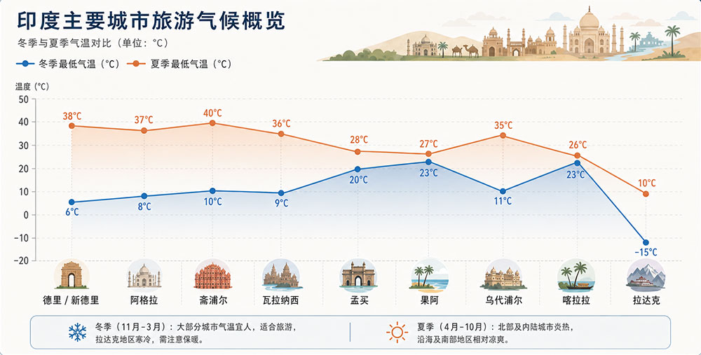 印度熱門城市天氣