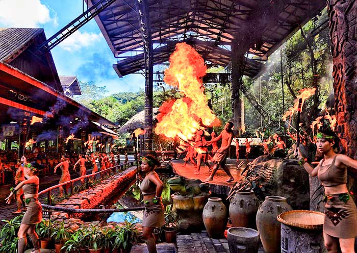 槟榔谷黎苗文化旅游区民族表演