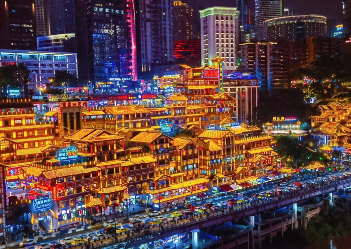 重庆洪崖洞令人惊叹夜景