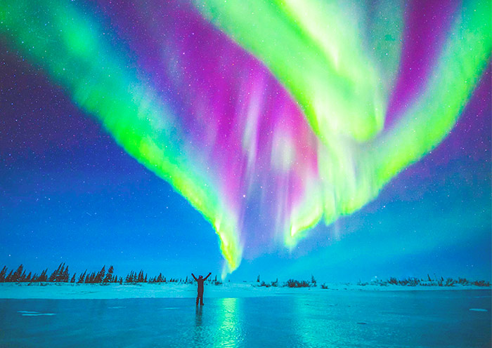 漠河令人惊艳的北极光