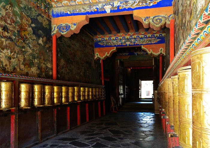 Day13 Sakya monastery with amzing murals and huge collection of scriptures and statues.
