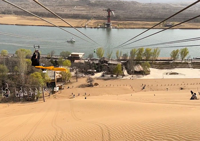 沙坡头黄河飞索
