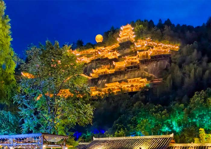 望仙谷云海崖夜景