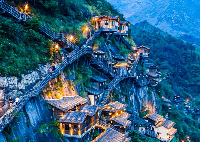 望仙谷白鹤崖美景