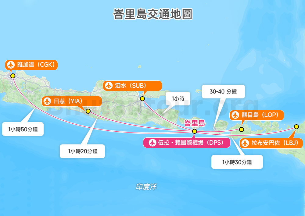 峇里島交通地圖