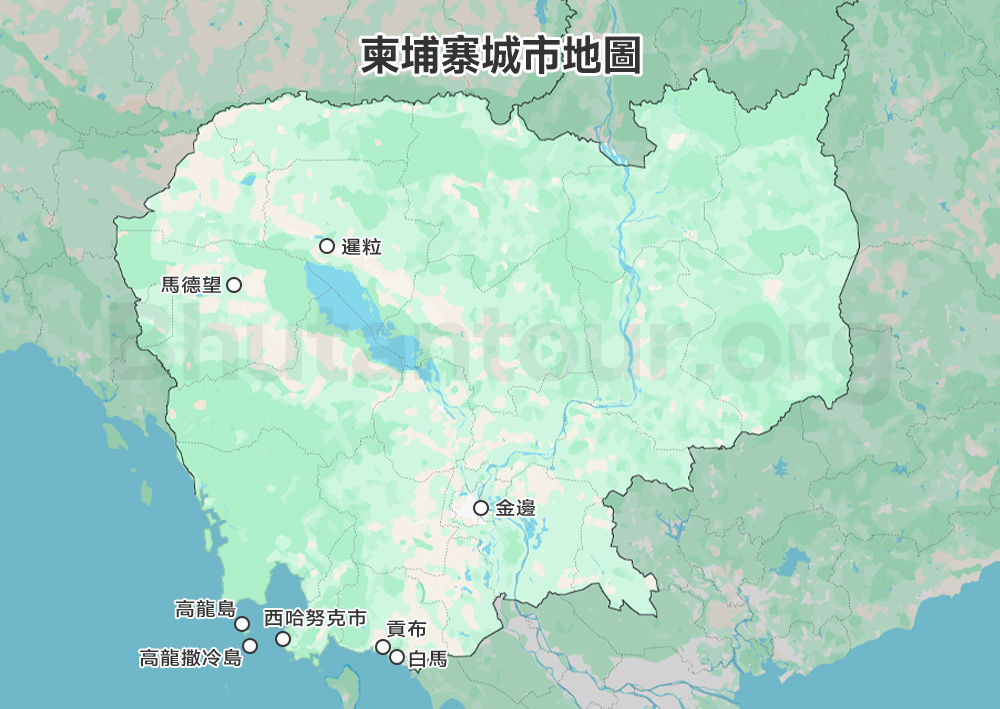 柬埔寨城市地圖