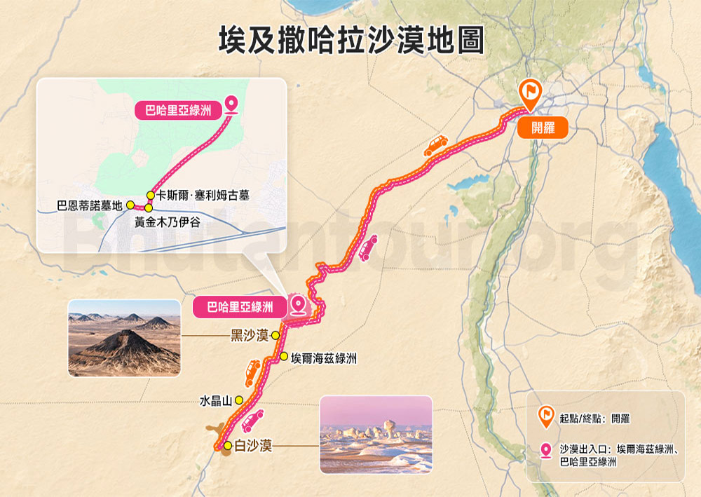 埃及撒哈拉沙漠地圖