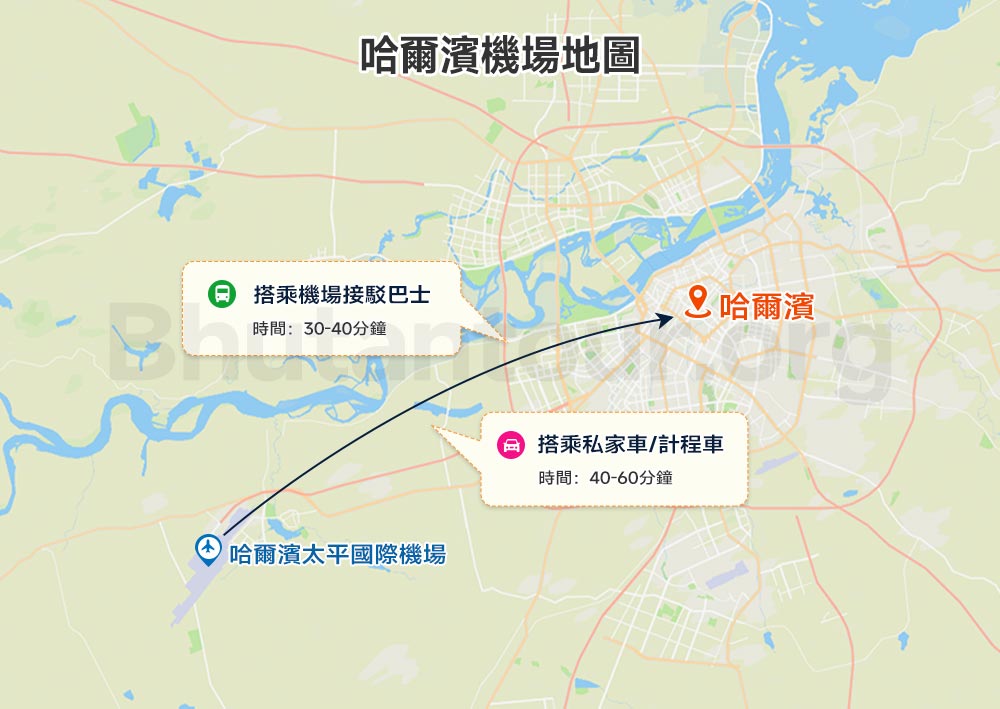 哈爾濱機場地圖