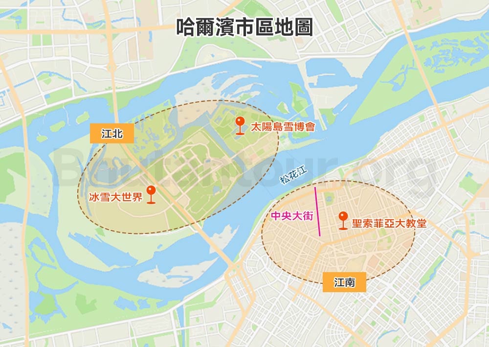 哈爾濱市區地圖