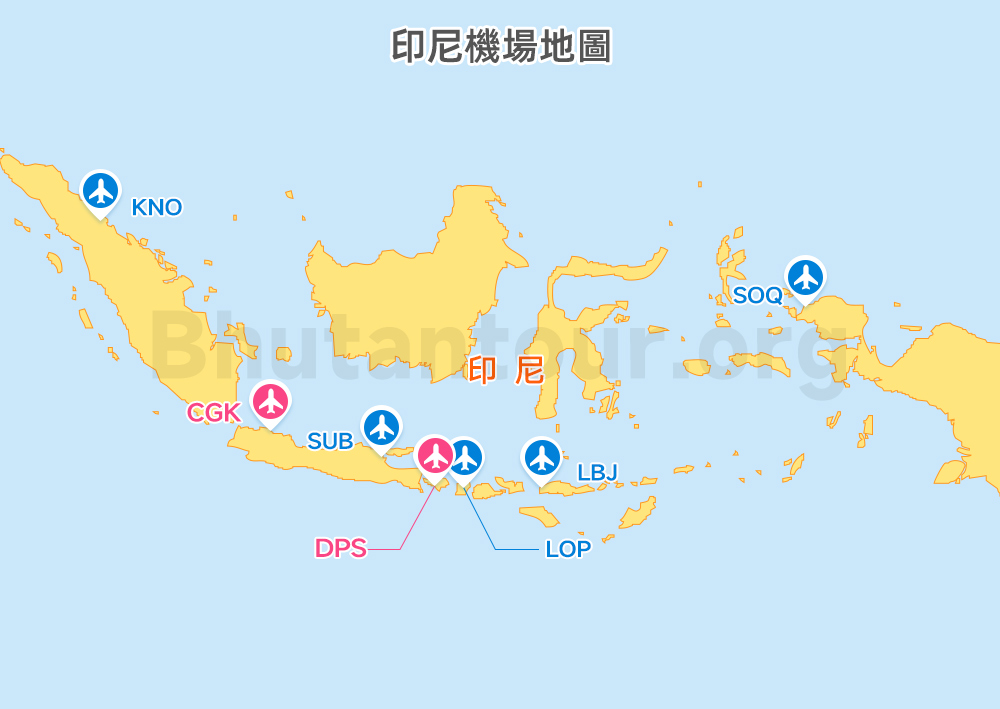 印尼機場地圖