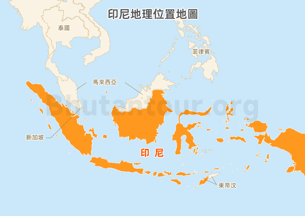 印尼地理位置地圖