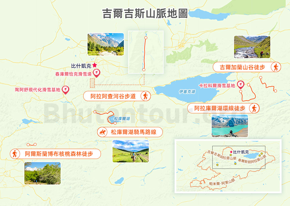 吉爾吉斯山脈地圖