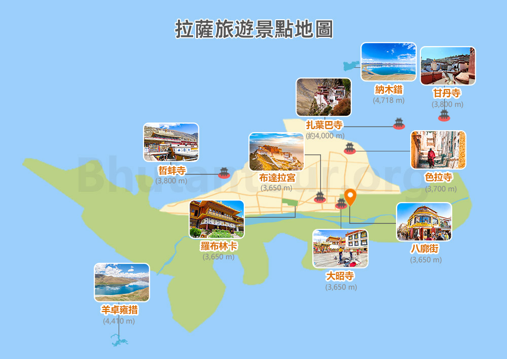 拉薩旅遊景點地圖