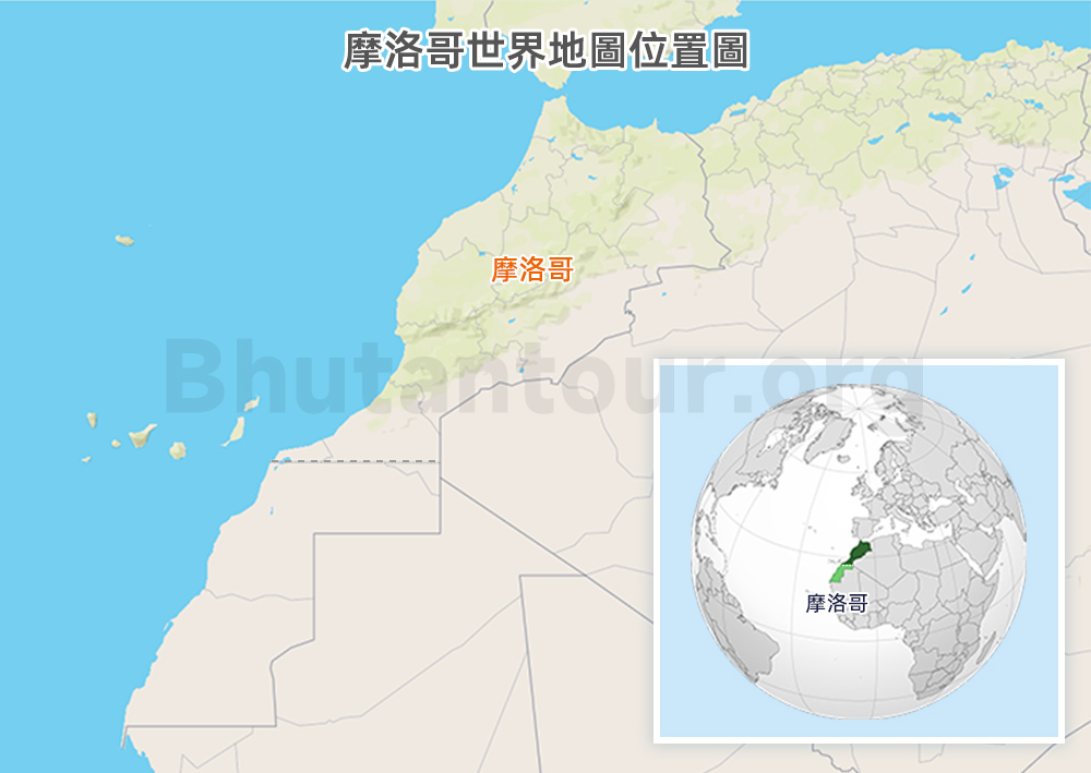 摩洛哥世界位置地圖