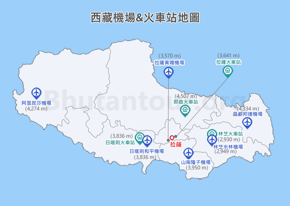 西藏交通站點地圖