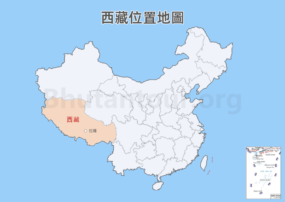 西藏位置地圖